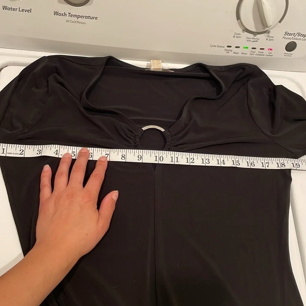 NWT MICHAEL Michael Kors Women’s Long Sleeve Center Ring Cutout Dress Black M‌‌‌ - Picture 7 of 8